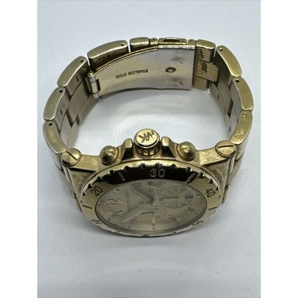 Michael Kors MK5313 Unisex Gold Stainless Steel Analog Dial Quartz Watch JNA788 - Picture 6 of 11